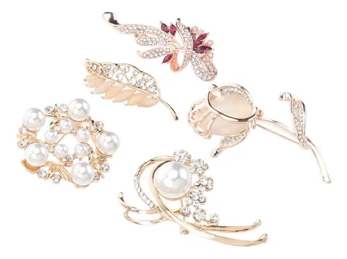 K 5 Broches De Metal For Mujer, Ropa Exquisita
