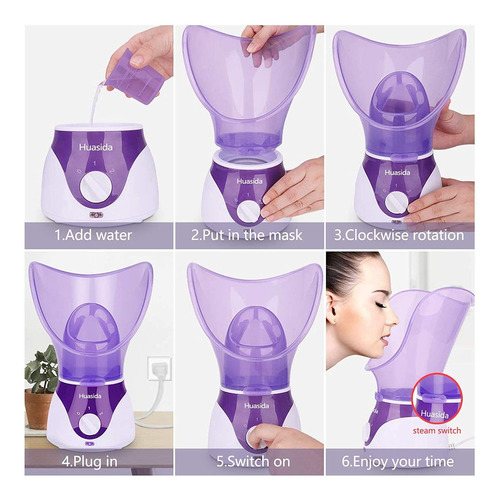 Facial Steamer Personal Steam Inhaler Sauna Facial Steamer H