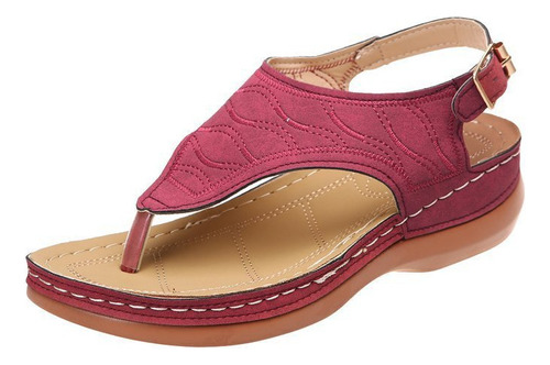 Sandalias De Talla Grande Con Tiras De Color Liso Para Mujer