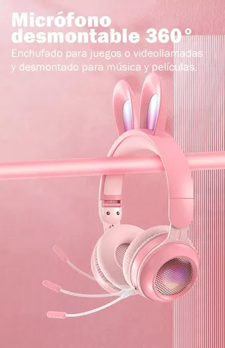 Auriculares Gamer Xinua Bluetooth Rgb Micrófono Desmontable