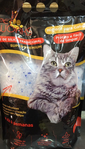 Areia Sanitária Cristais Sílica Para Gatos Pet Works 1.5kg