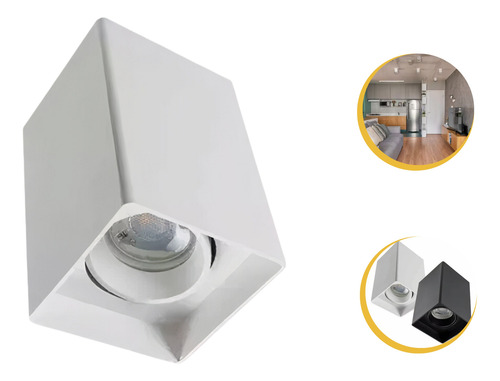 Kit 15 Spot De Sobrepor Quadrat C/15 Lâmpada Led Mr16 Oferta