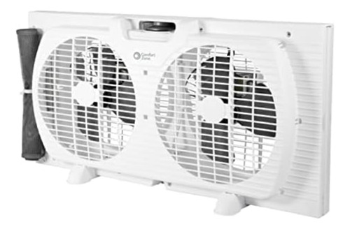 Comfort Zone Cz319wt2 9 Ventilador De Ventana Doble Con Cont