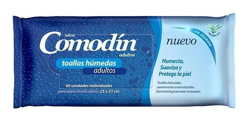 12un Toallitas Húmedas Para Adultos Comodin 60 Unidades