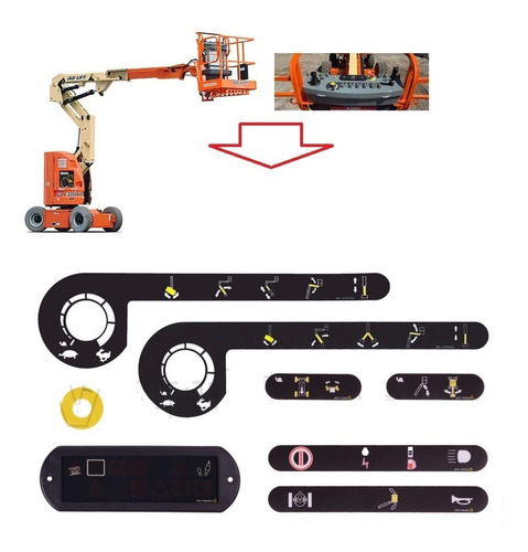 Calcomania Caja Control Canastilla JLG E300ajp, M45a, E450aj