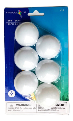 Pelotas De Ping Pong All Star Blancas De 38mm Paquete Con 6