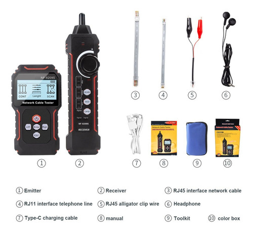 Wire Finder, Probador De Cables De Red, Ethernet Multifuncio