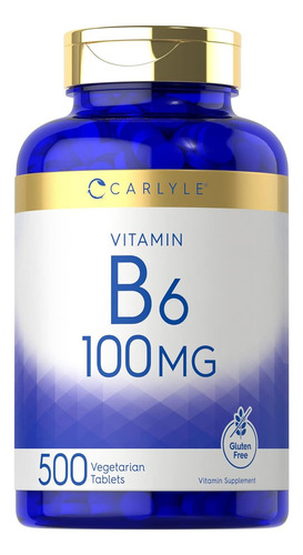 Carlyle Vitamina B6 100mg | 500 Comprimidos | Vegetariano, S