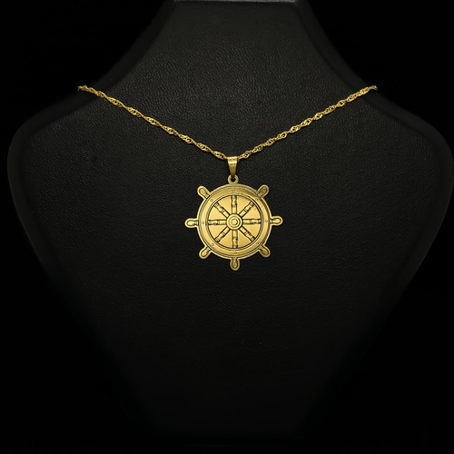 Dije Timón Barco Oro 18k Oro 18k