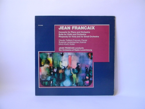 Jean Francaix Concierto Piano Suite Violín Lp Vinilo