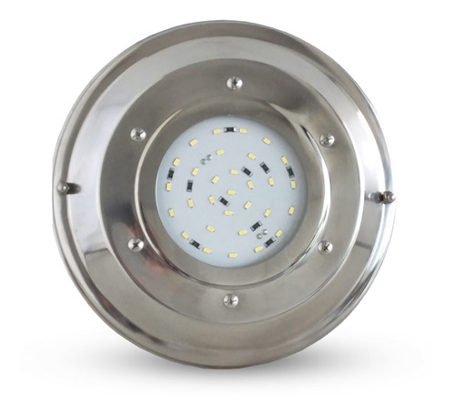 Foco De Luz Led Blanca Fria Para Piscina Plano Inox 18w 12v