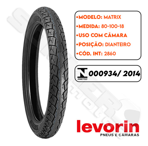 Par Pneu Gsr 125-150 80-100-18 + 100-90-18 (+largo) Levorin