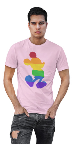 Playera Mickey Silueta Pride Lgbtt Orgullo Colores Arcoiris