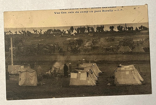 Antigua Postal -guerra Mundial-campamento Indio Marsella