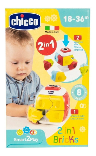 Chicco Cubo 2 En 1 Bricks Juego Encastrable