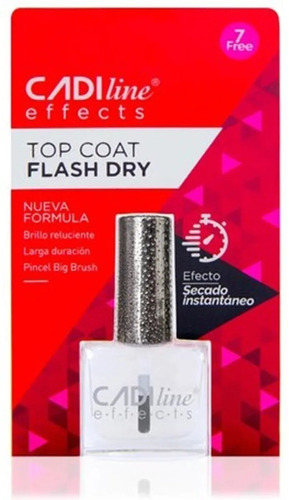 Top Coat Flash Dry Esmalte Secado Instantáneo Cadiline 10ml