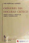 Origenes Del Discurso Critico  Teorias Antiguas Y Medievales