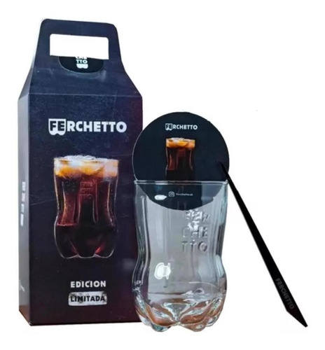 Vaso Fernetero Ferchetto 800 Ml Botella Cortada Con Estuche