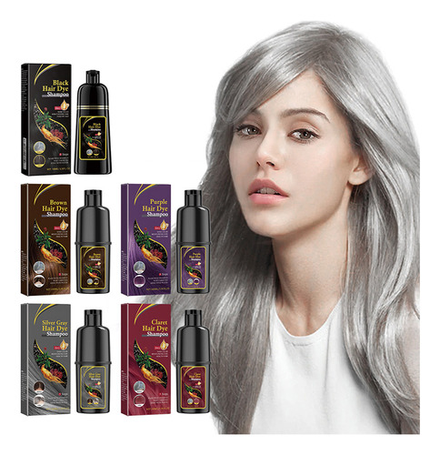 Shampoo De Tintura De Cabelo À Base De Ervas De 100 Ml 3 Em