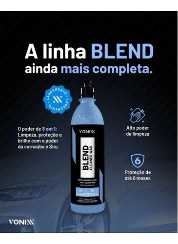 Blend Cleaner Vonixx Cera Carnauba Sílica 2 Aplicadores