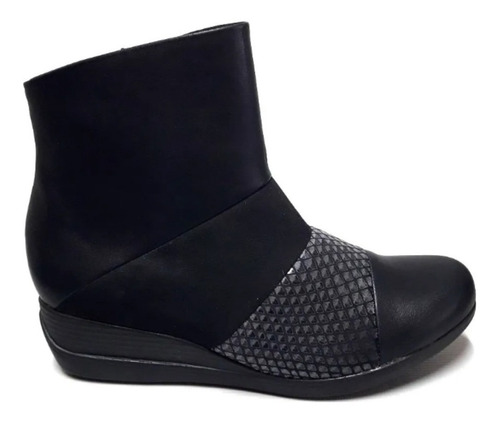 Bota De Piccadilly Negra Taco Chino
