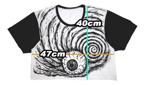 Imagen 6 de 6 de Croptop Uzumaki Eye Horror Junji Ito Aesthetic Grunge Goth