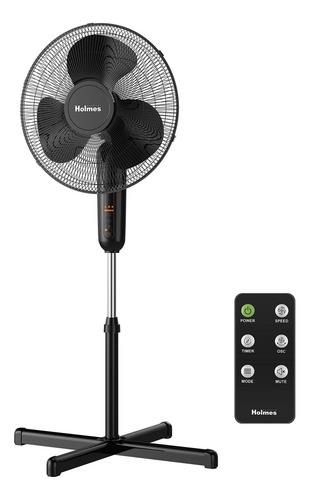Ventilador De Pie Holmes 16 Digital, 3 Velocidades Y 3 Modos