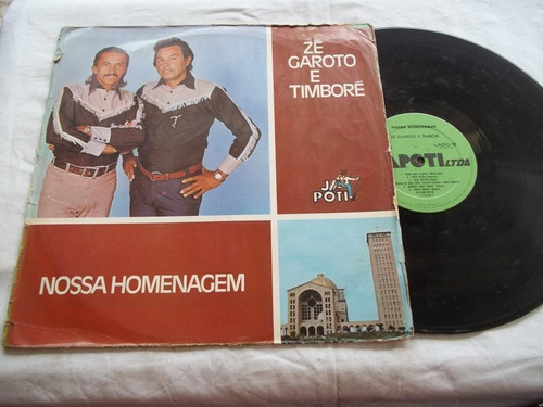 Lp Vinil - Zé Garoto E Timboré - Nossa Homenagem 