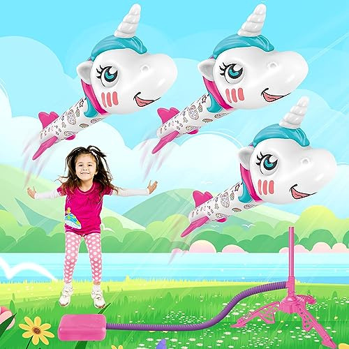 Unicorn Rocket Launcher Toys For Girls 3-9,launch Up To...