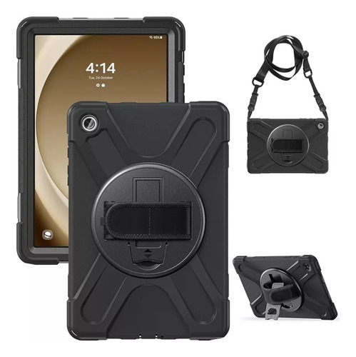 Forro Estuche Protector Antigolpe + Correa+ Base Para Tablet