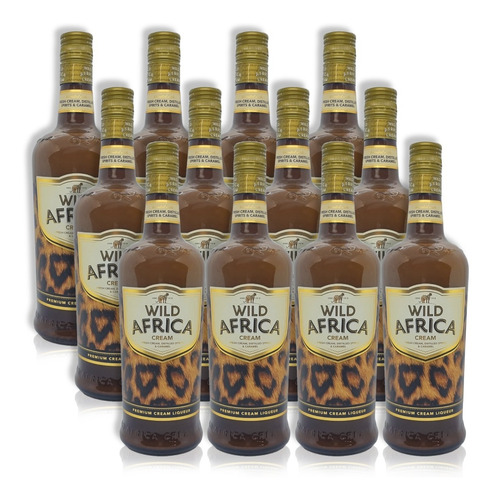 Licor Wild Africa Irish Cream Spirits & Caramel X12u 750ml