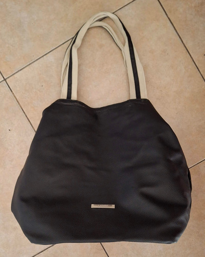 Cartera Grande De Cuero Marca Lázaro Azul Marino. Usada Azul Marino Lisa Níquel Blanco Y Azul Marino (Usado)
