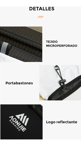 Chaleco Hidratacion 5lts Portabastones Trail Running Aonijie Verde Talle Xl