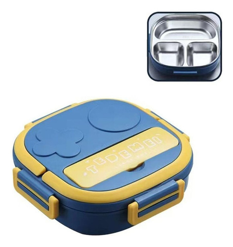 Lonchera Bento Box For Niños Y Adultos, Acero Inoxidable 30 Color Blue/Style 1