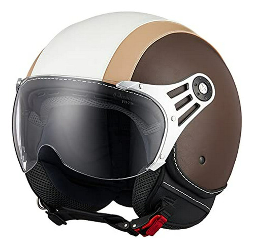 Casco Retro Abierto Moto Piloto 3/4 Ligero Protección