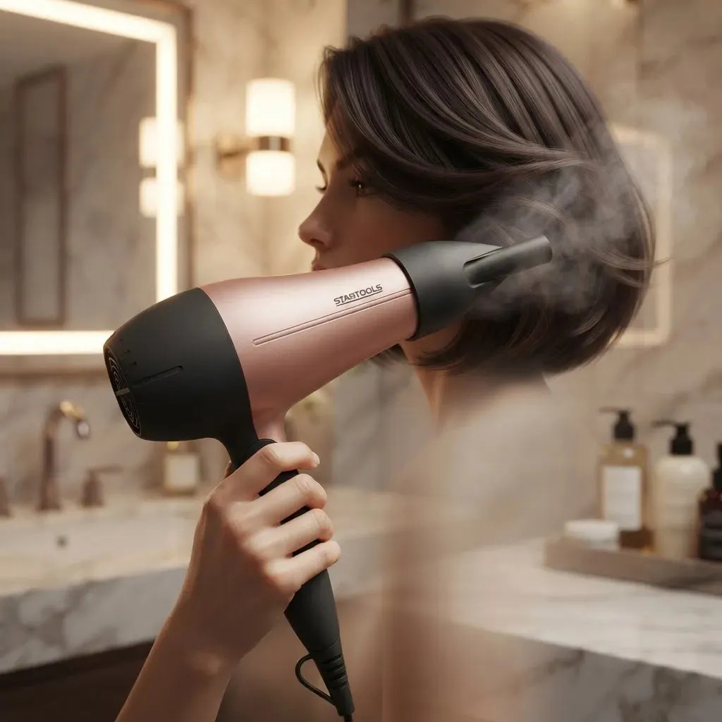 Secador de Cabelo Startools Portátil 1200W Dobrável Rosa