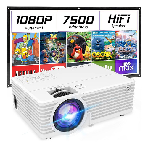 Proyector Wifi 8500 Lumens Full Hd 4k Color White