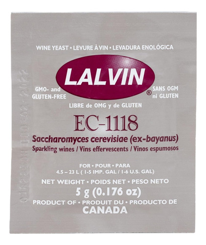 Levadura Vino Lalvin Ec-1118