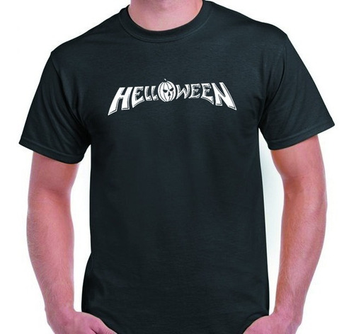 Remera Helloween Algodon Peinado