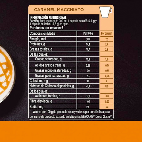 Imagen 4 de 9 de Capsulas Cafe Starbucks Caramel Macchiato Dolce Gusto