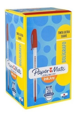 Lápiz Pasta Kilometrico Punta Med Rojo Caja 50 Un Paper-mate