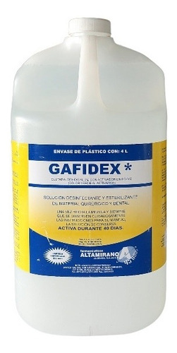 Glutaraldehido Galón 4l Gafidex