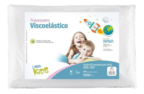 Travesseiro Nasa Visco Kids Infantil Fibrasca