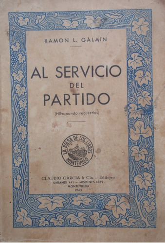 Partido Nacional Al Servicio Del Revoluciones Saravia 1943