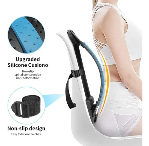 Masajeador Estirador Lumbar Ajustable Alivia Dolor Espalda
