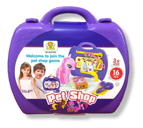 Valija Pet Shop Peluqueria De Mascotas Pony Caballito