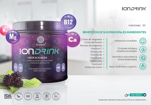 Ion-drink || Electrolitos, Vitaminas, Minerales Y Rehidrata