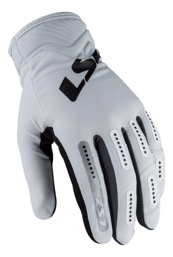 Guantes Ls2 Bend Man 102 Color Blanco Con Gris Talla Xl