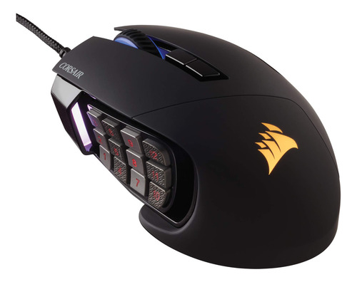 Mouse Para Jogos Corsair Scimitar Rgb Elite 18.000 Dpi Preto