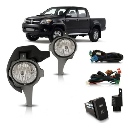 Kit Faro Auxiliar Para  Hilux 2005 2006 2007 